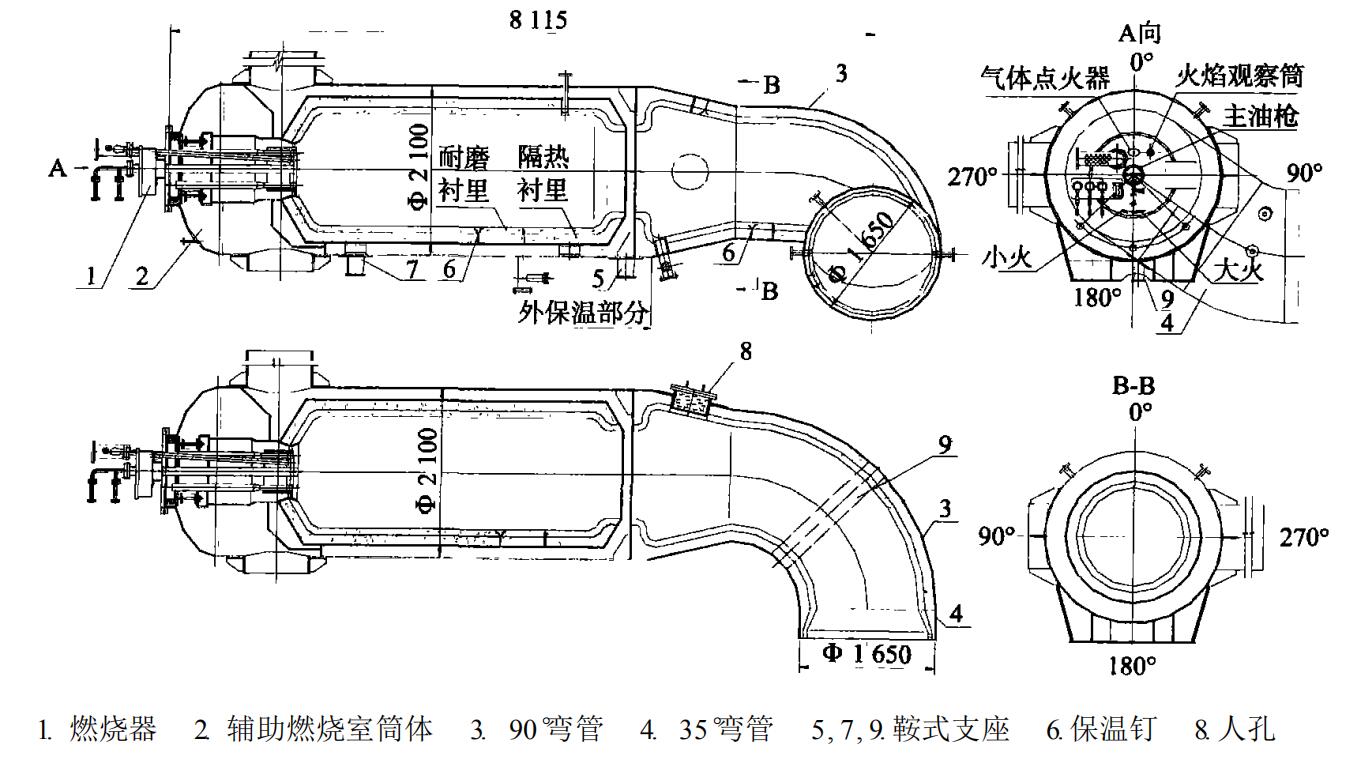 輔助燃燒室結(jié)構(gòu)簡(jiǎn)圖 輔助燃燒室結(jié)構(gòu)簡(jiǎn)圖